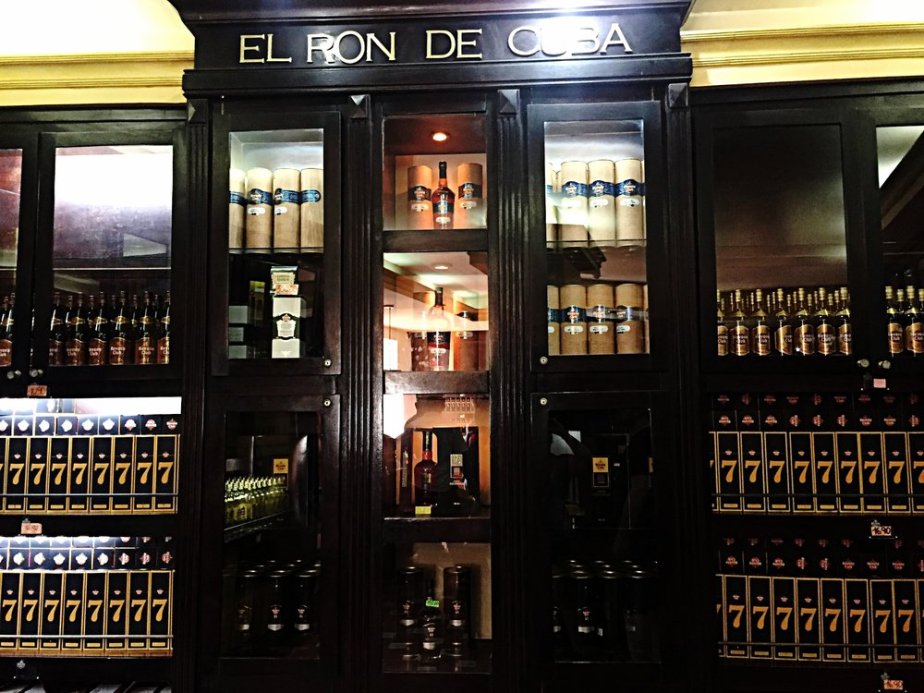   Inside the famous shop in the Museo del Ron. Next to it is one of the most well known bars in the city Dos Hermanos.   